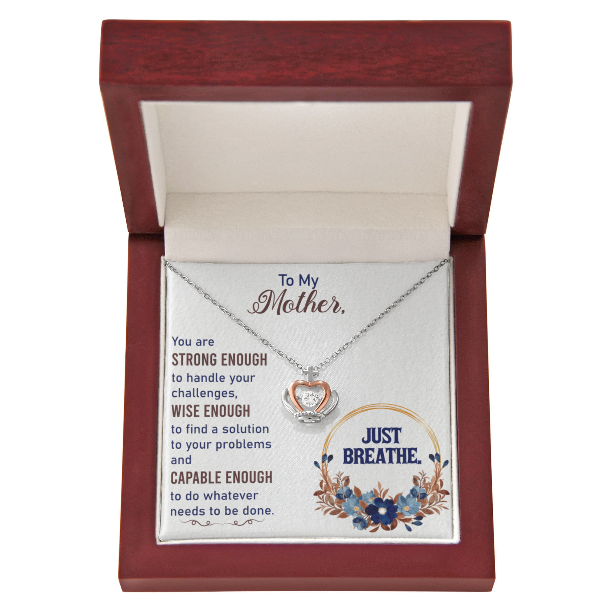 Best Gifts 305-To My Mother Crown Necklace – Inspirational Mom Gift