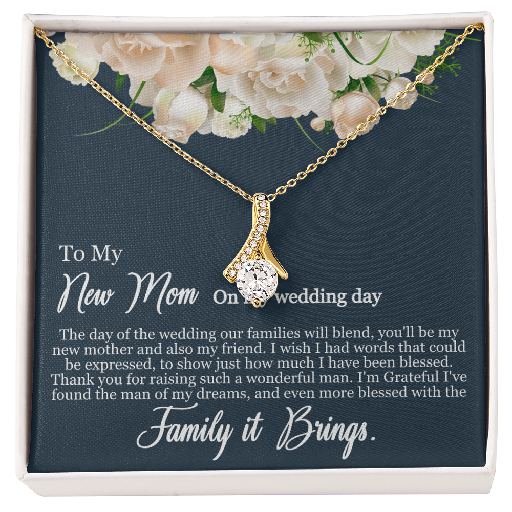 Best Gifts 305-To My New Mom Wedding Day Heart Pendant Necklace from Bride