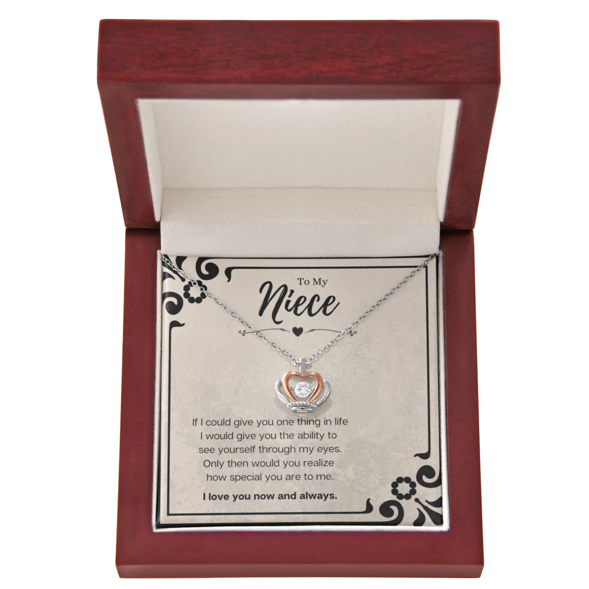 Best Gifts 305-To My Niece Crown Pendant Necklace
