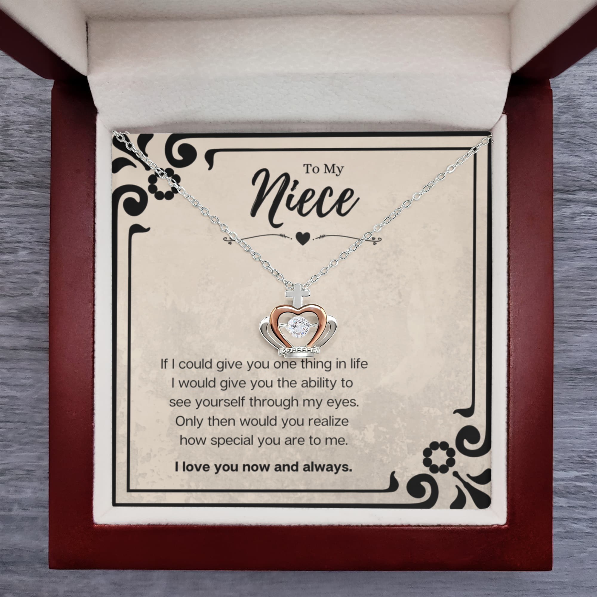 Best Gifts 305-To My Niece Crown Pendant Necklace