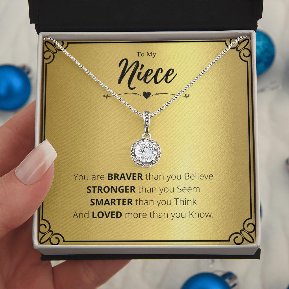 Best Gifts 305-To My Niece Eternal Hope Necklace with Cushion Cut Cubic Zirconia