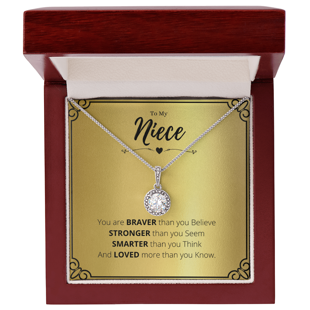 Best Gifts 305-To My Niece Eternal Hope Necklace with Cushion Cut Cubic Zirconia