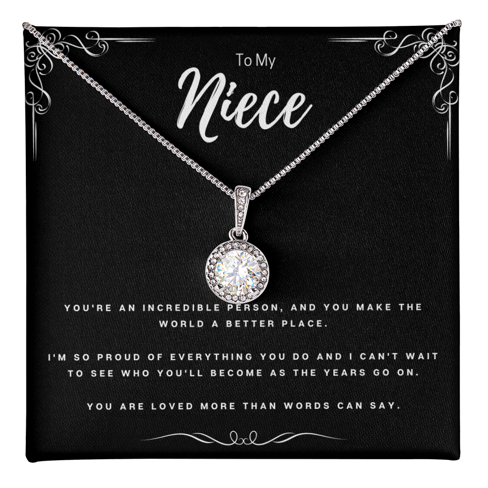 Best Gifts 305-To My Niece Eternal Hope Necklace with Inspirational Quote from Aunt or Uncle