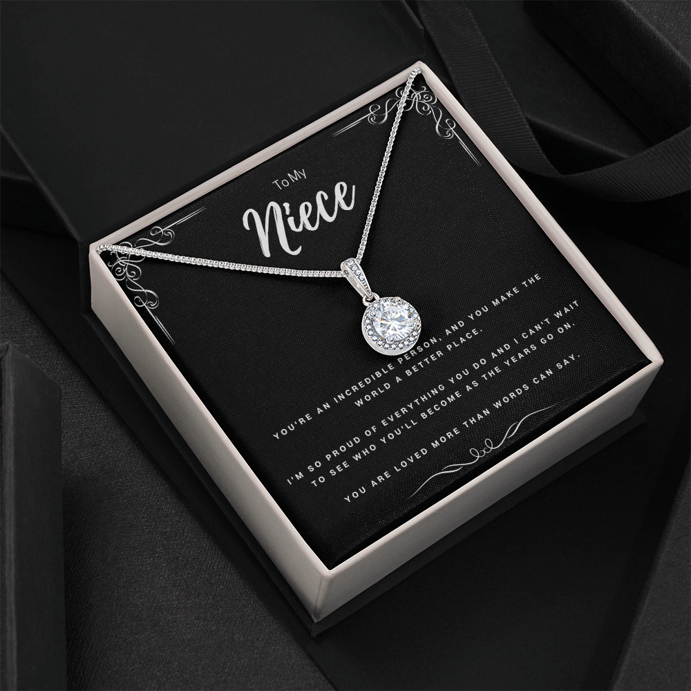 Best Gifts 305-To My Niece Eternal Hope Necklace with Inspirational Quote from Aunt or Uncle