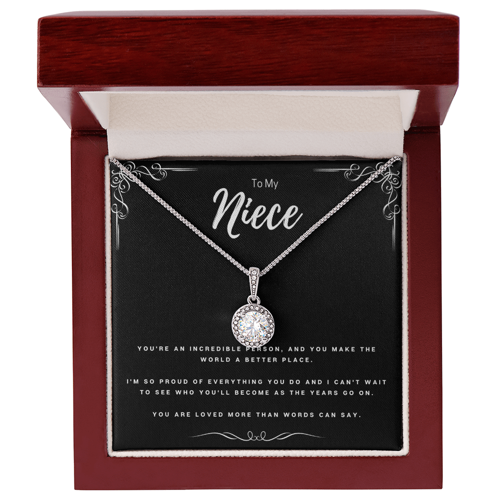 Best Gifts 305-To My Niece Eternal Hope Necklace with Inspirational Quote from Aunt or Uncle