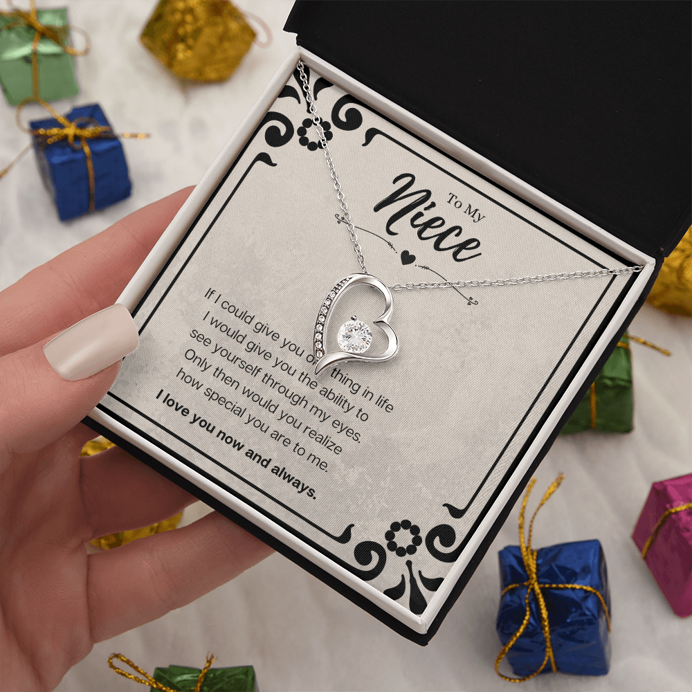 Best Gifts 305-To My Niece Forever Love Necklace with Heart Pendant from Aunt or Uncle