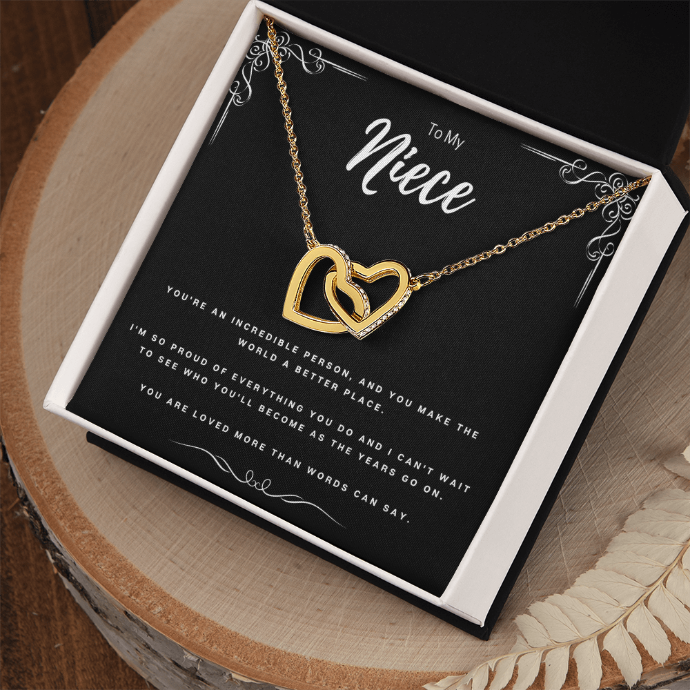 Best Gifts 305-To My Niece Interlocking Hearts Necklace Gift