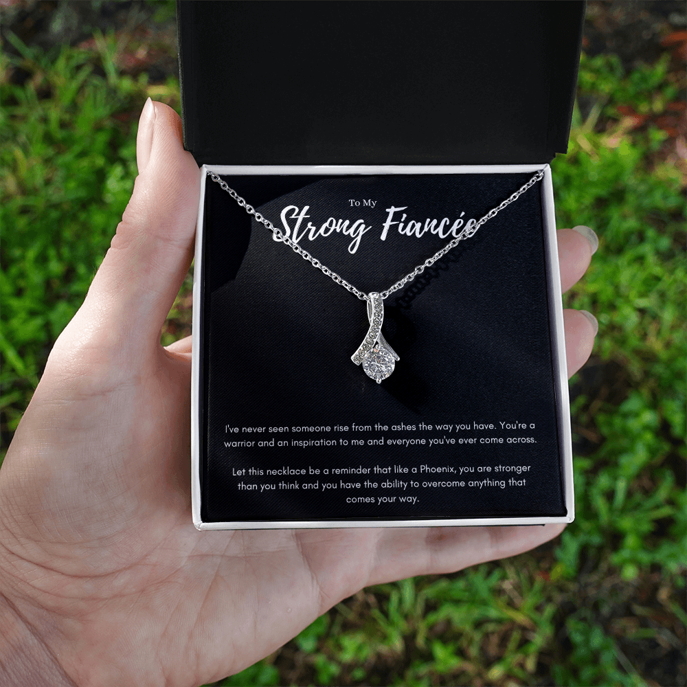 Best Gifts 305-To My Strong Fiancée Phoenix Necklace with Cubic Zirconia