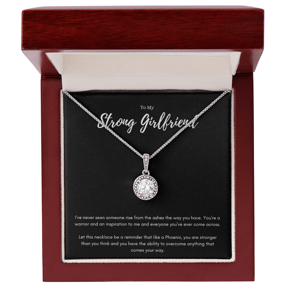 Best Gifts 305-To My Strong Girlfriend Eternal Hope Necklace with Inspirational Message