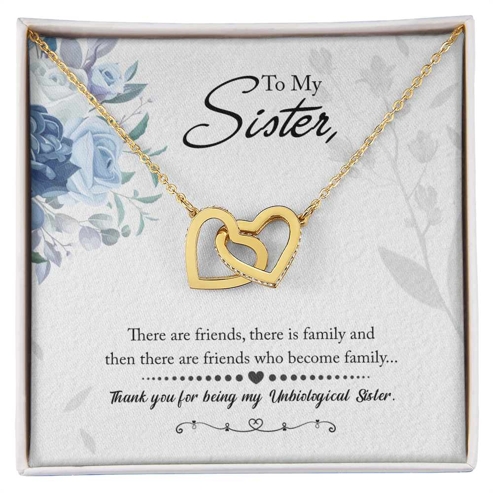 Best Gifts 305-To My Unbilogical Sister Interlocking Hearts Necklace
