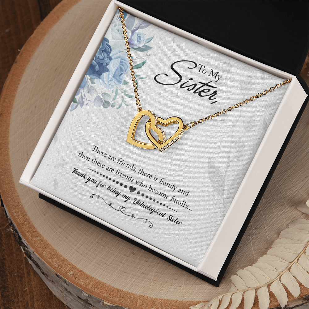 Best Gifts 305-To My Unbilogical Sister Interlocking Hearts Necklace