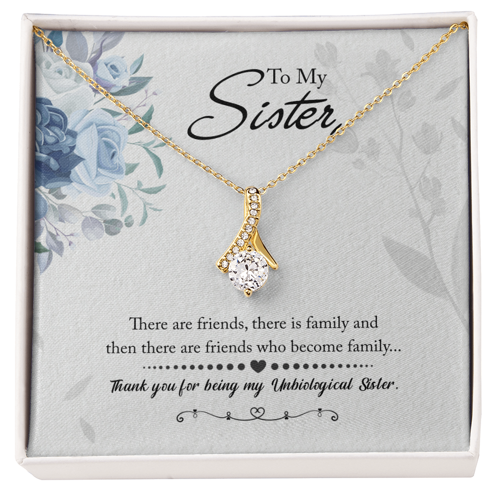 Best Gifts 305-To My Unbiological Sister Alluring Beauty Necklace with Cubic Zirconia