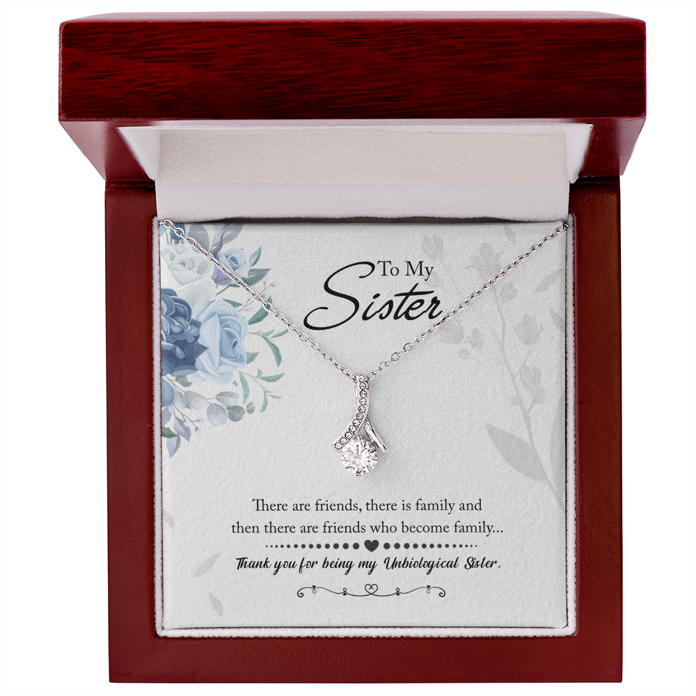 Best Gifts 305-To My Unbiological Sister Alluring Beauty Necklace with Cubic Zirconia