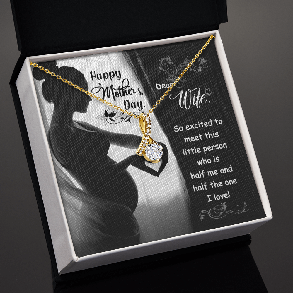 Best Gifts 305-To My Wife Alluring Beauty Necklace with Cubic Zirconia