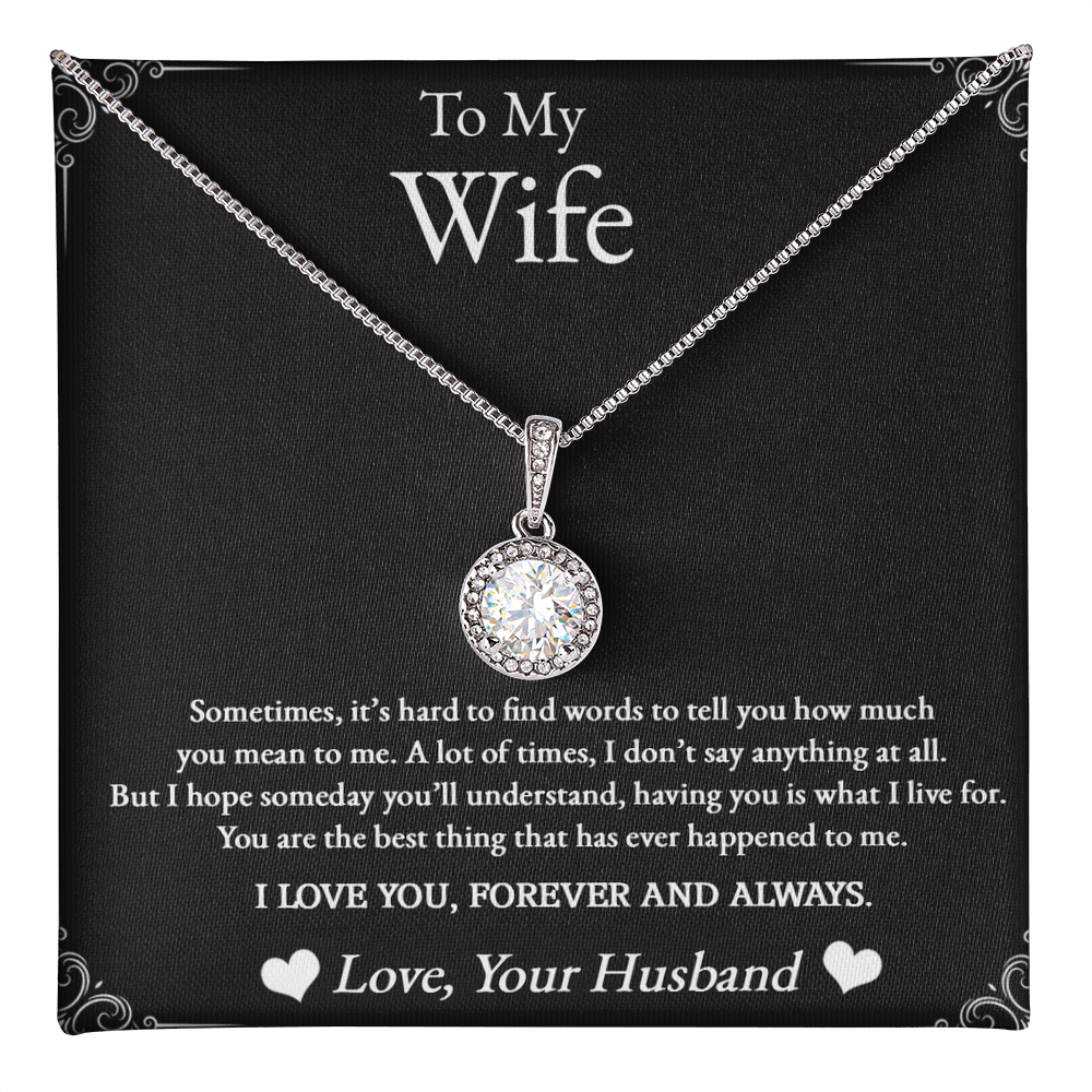 Best Gifts 305-To My Wife Eternal Hope Necklace with CZ Crystal