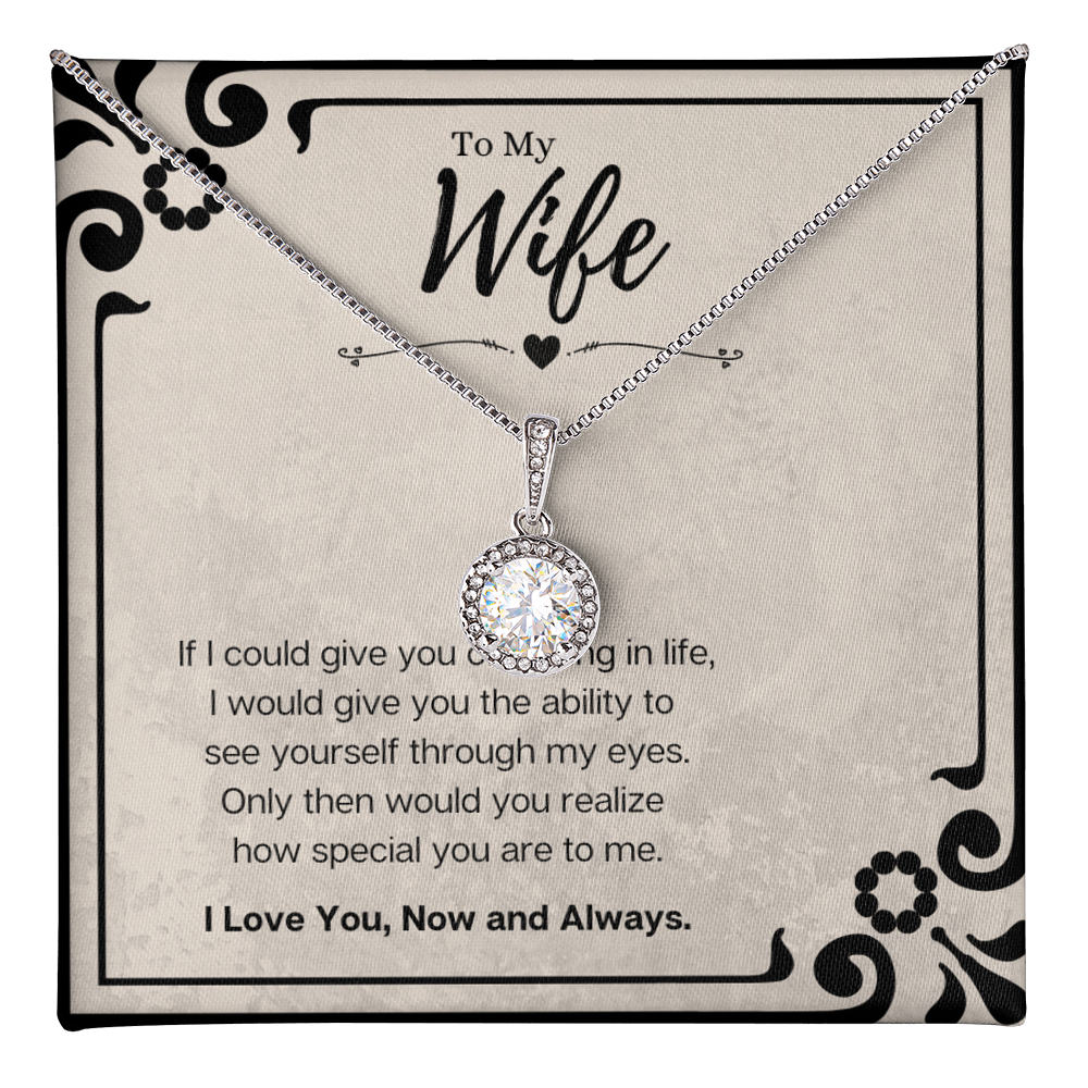 Best Gifts 305-To My Wife Eternal Hope Necklace with Cubic Zirconia