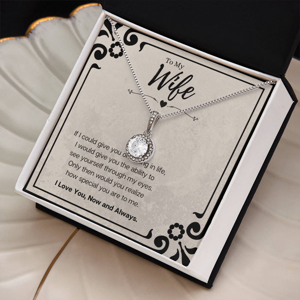 Best Gifts 305-To My Wife Eternal Hope Necklace with Cubic Zirconia
