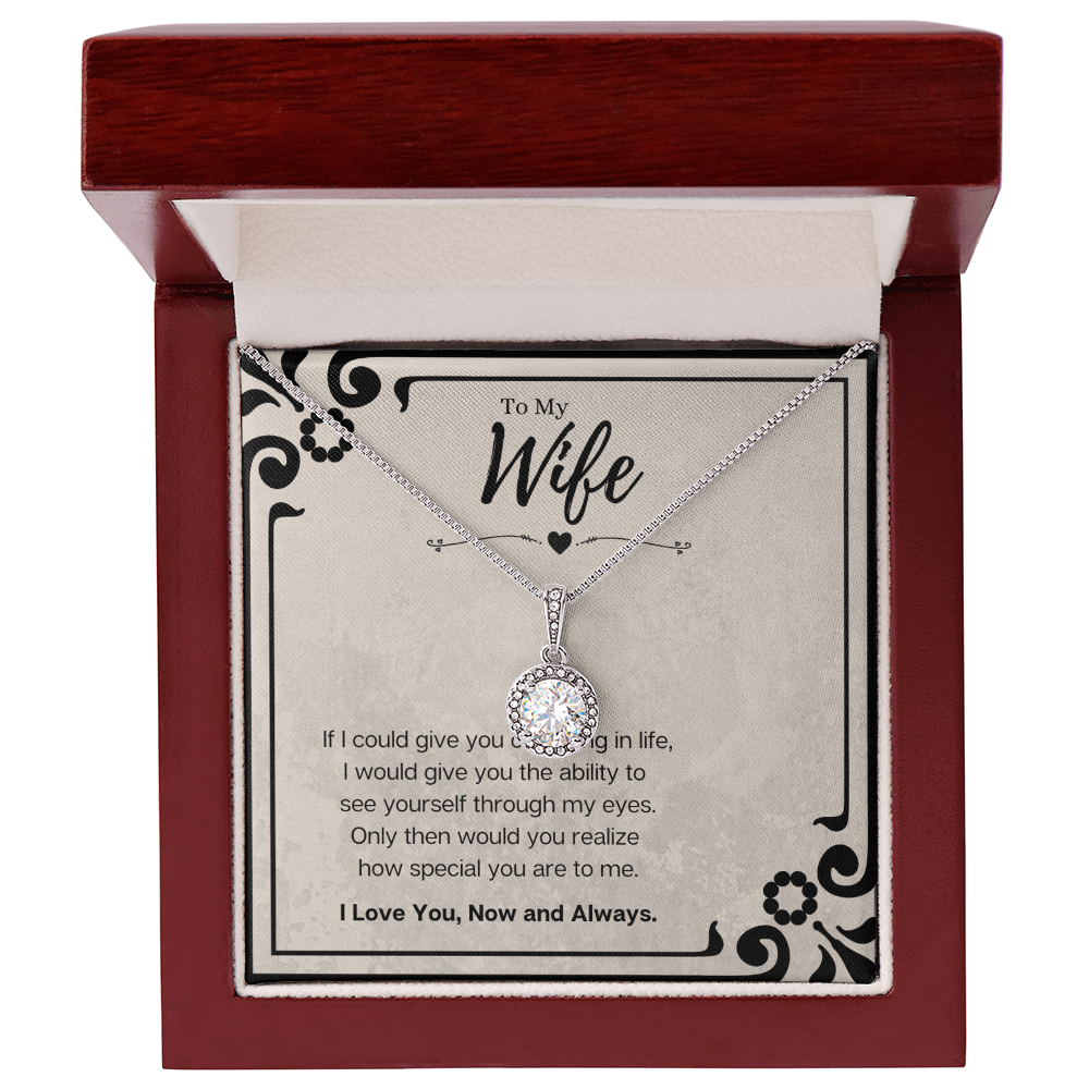 Best Gifts 305-To My Wife Eternal Hope Necklace with Cubic Zirconia