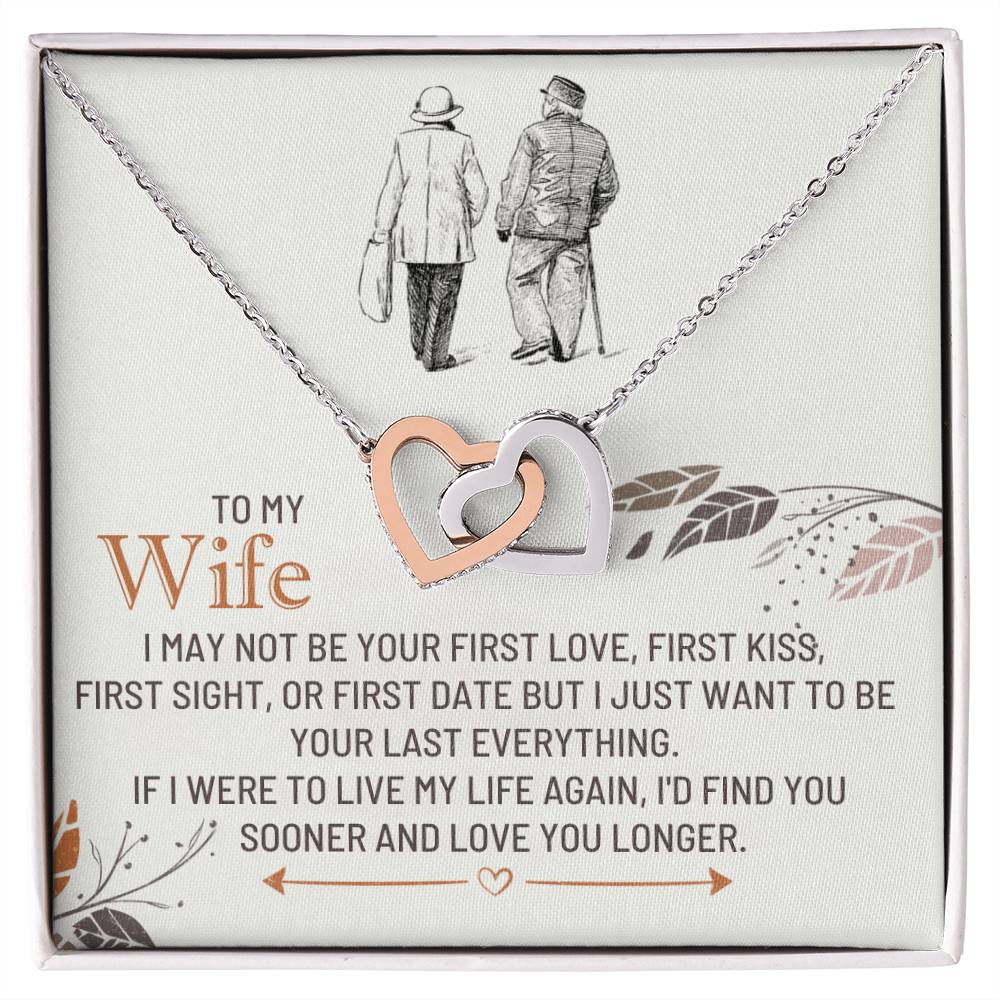 Christian Gifts 305-To My Wife Find You Sooner Hearts Necklace – Romantic Gift for Her