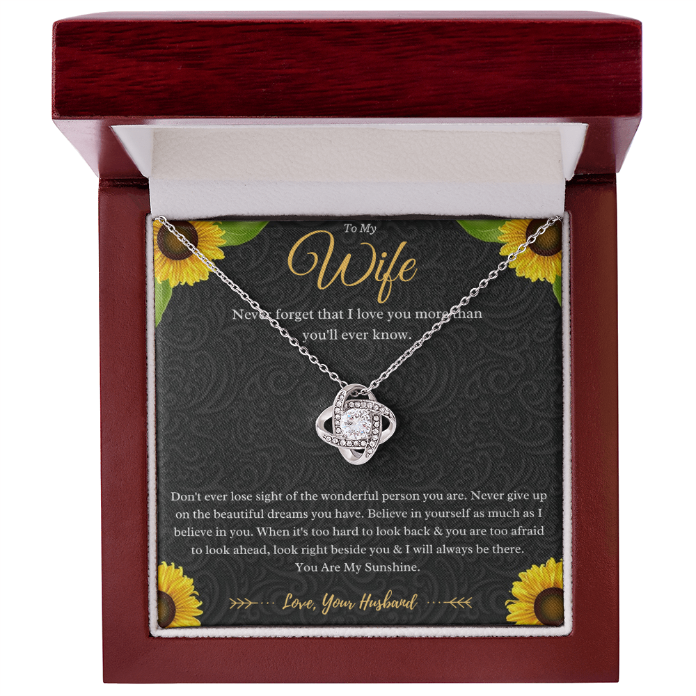Best Gifts 305-To My Wife Love Knot Necklace Gift