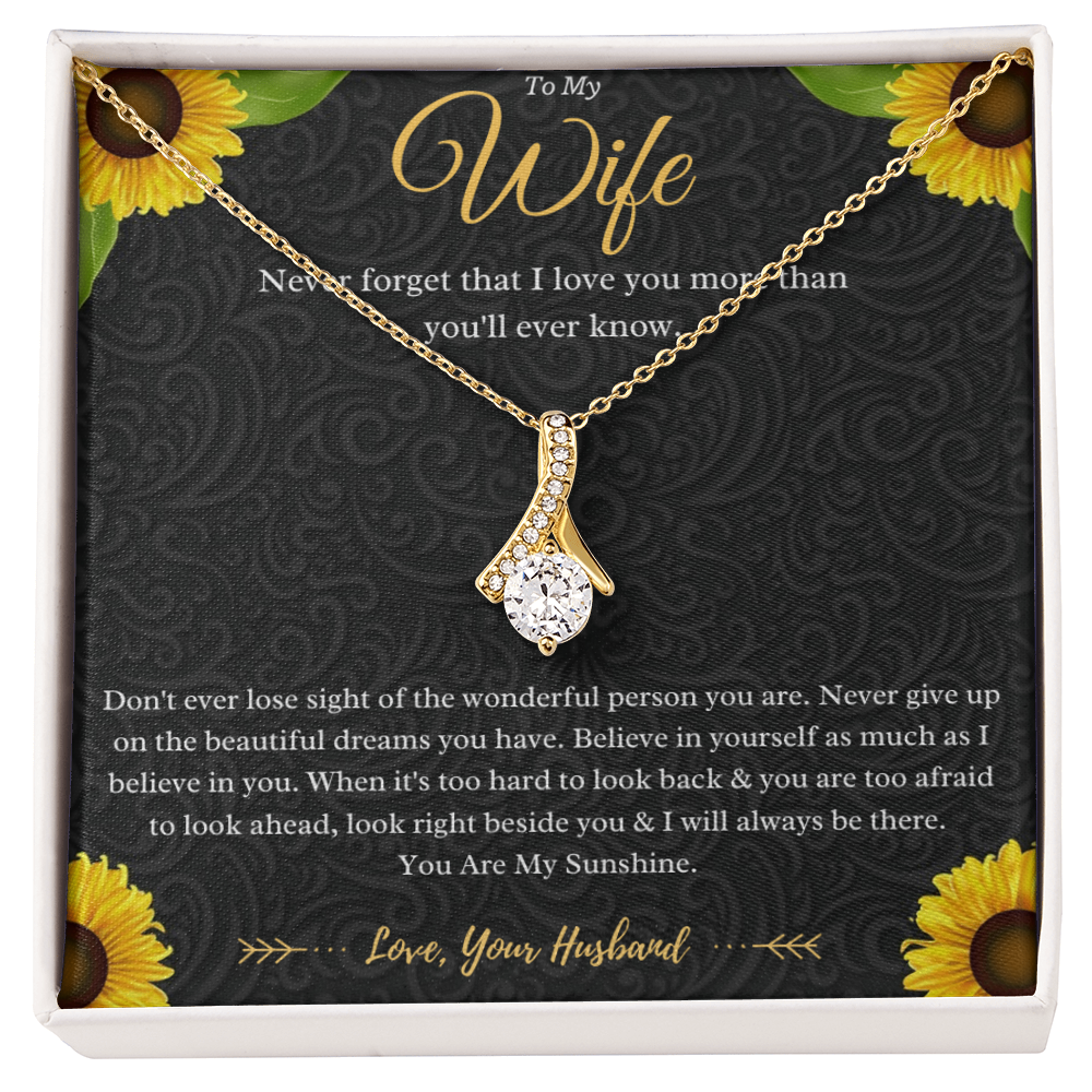 Best Gifts 305-To My Wife Ribbon Necklace Gift from Husband