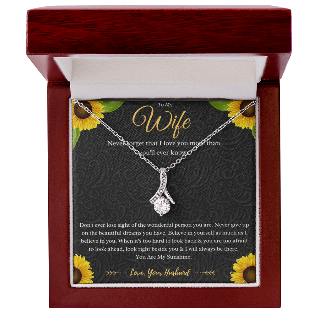 Best Gifts 305-To My Wife Ribbon Necklace Gift from Husband