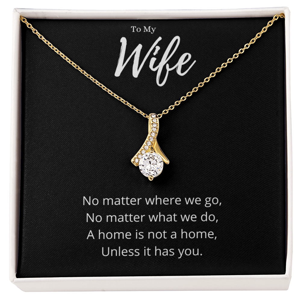 Best Gifts 305-To My Wife Ribbon Necklace Romantic Home Quote