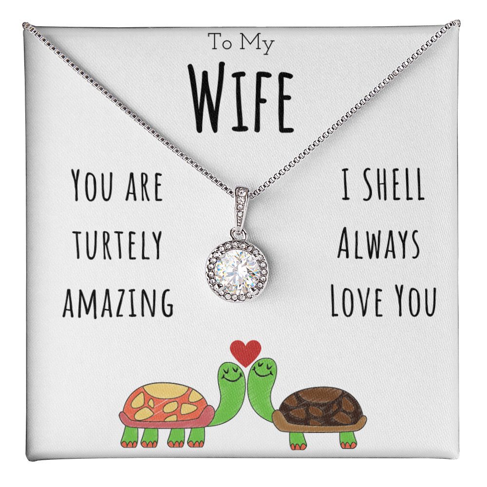 Best Gifts 305-To My Wife Turtley Amazing Eternal Hope Necklace with Cushion Cut CZ