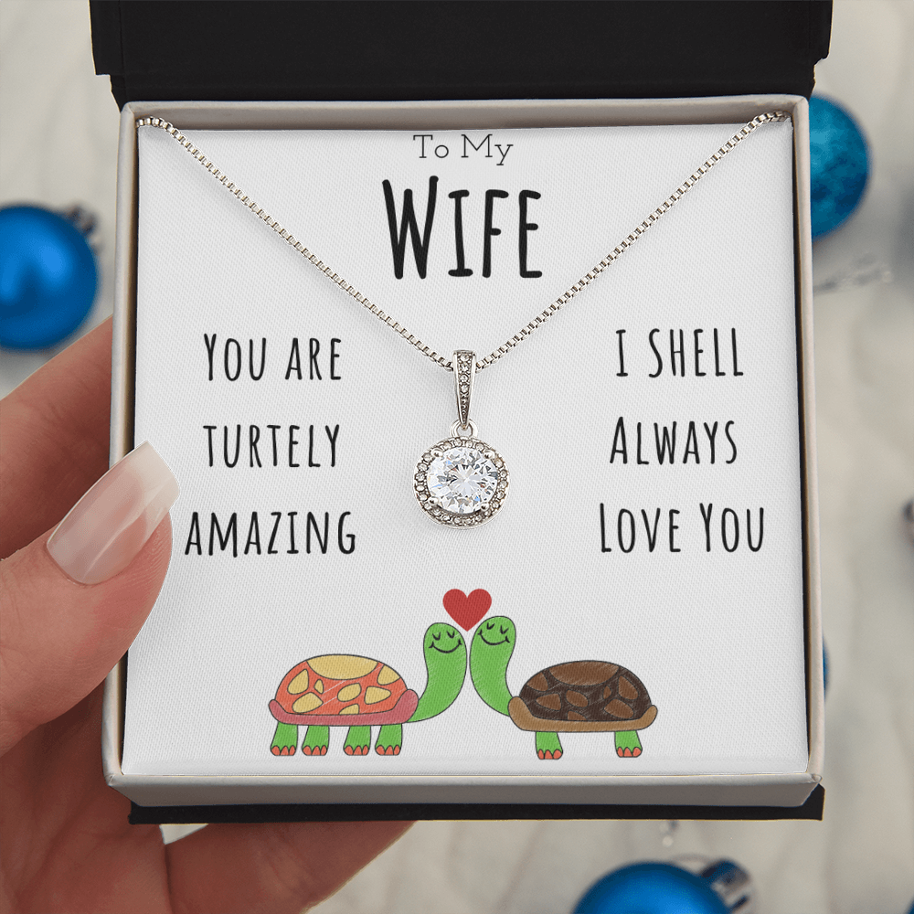 Best Gifts 305-To My Wife Turtley Amazing Eternal Hope Necklace with Cushion Cut CZ