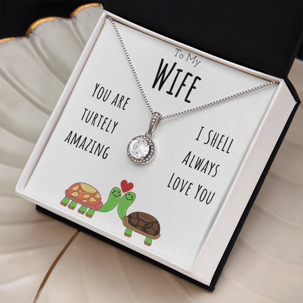 Best Gifts 305-To My Wife Turtley Amazing Eternal Hope Necklace with Cushion Cut CZ