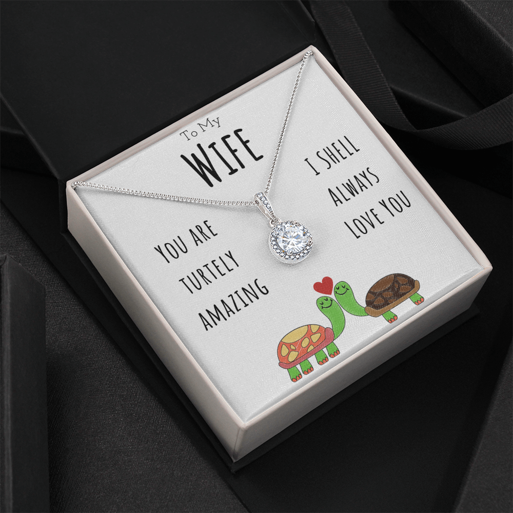 Best Gifts 305-To My Wife Turtley Amazing Eternal Hope Necklace with Cushion Cut CZ