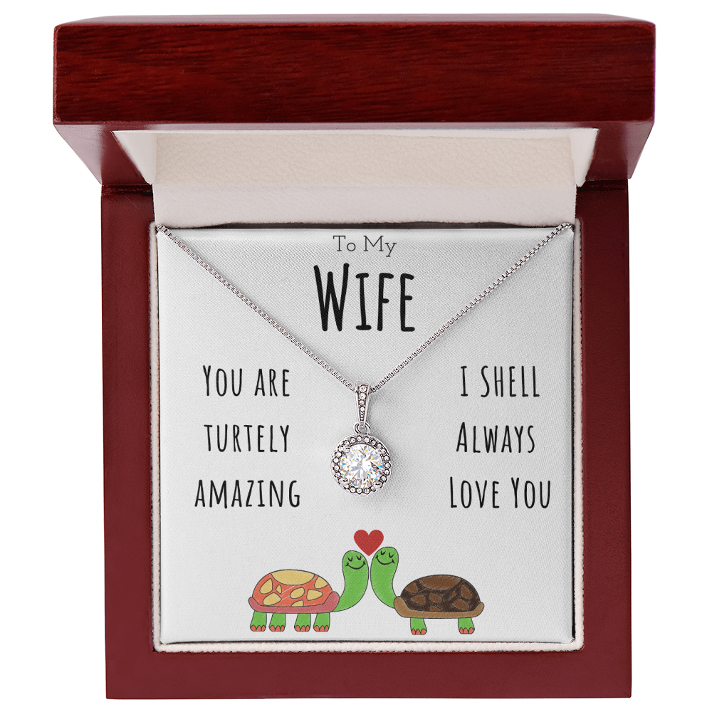 Best Gifts 305-To My Wife Turtley Amazing Eternal Hope Necklace with Cushion Cut CZ