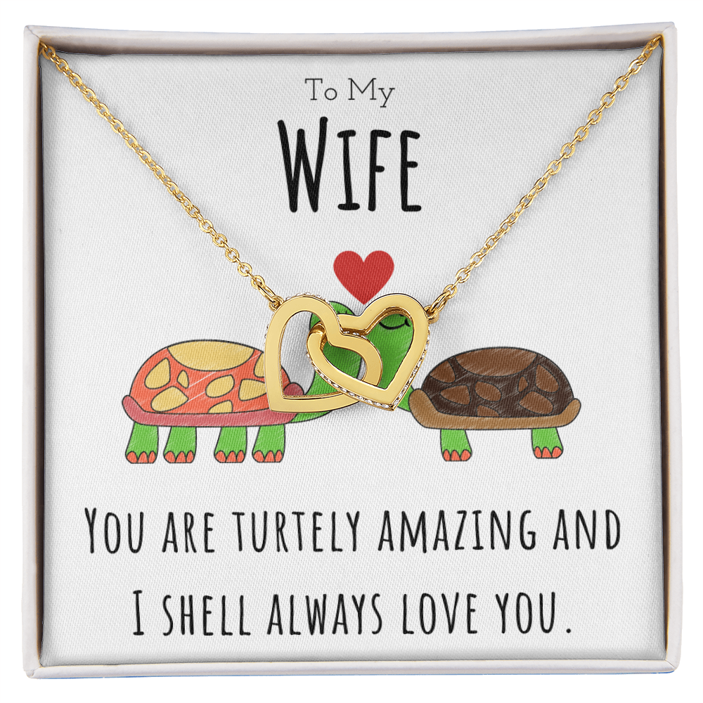 Best Gifts 305-To My Wife Turtley Amazing Interlocking Hearts Necklace 