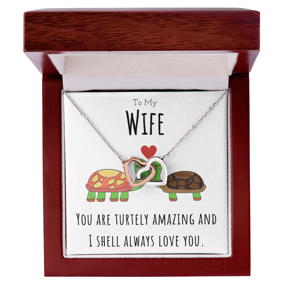 Best Gifts 305-To My Wife Turtley Amazing Interlocking Hearts Necklace 
