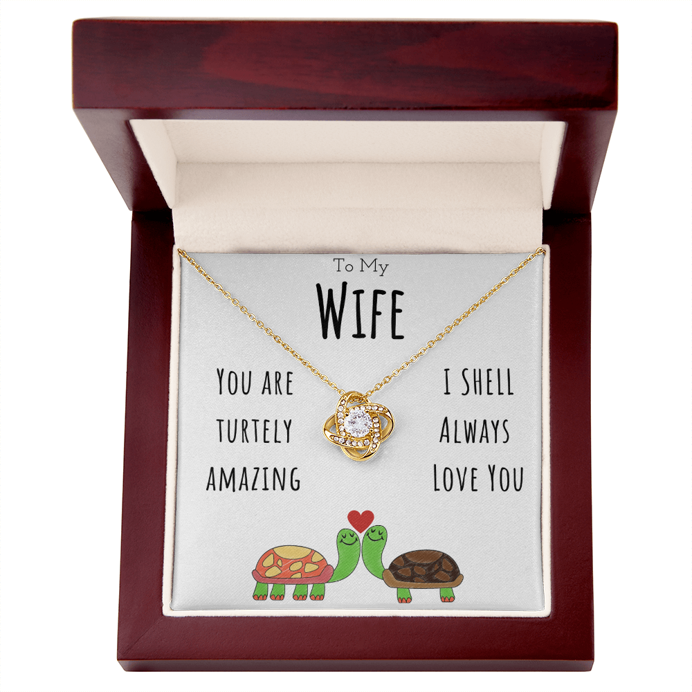 Best Gifts 305-To My Wife Turtley Amazing Love Knot Necklace with Punny Message