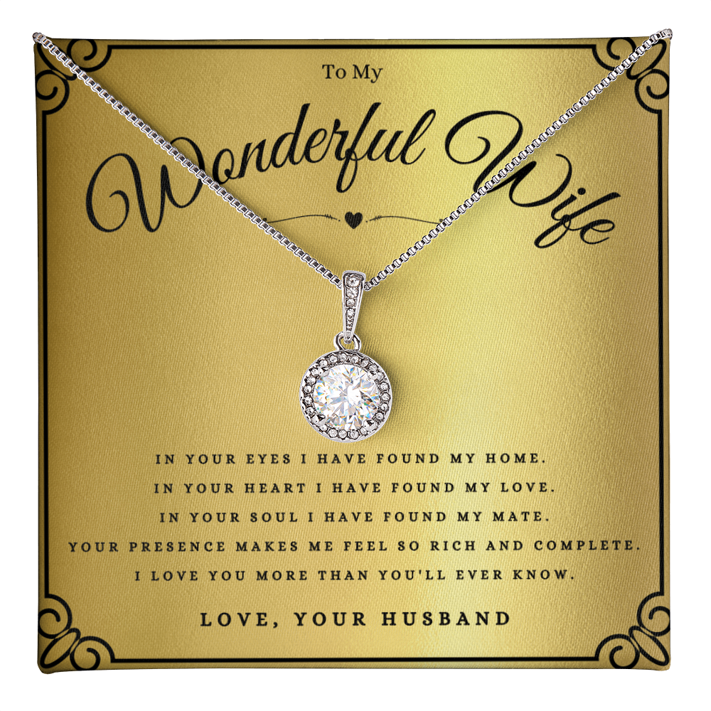 Best Gifts 305-To My Wonderful Wife Eternal Hope Necklace Gift