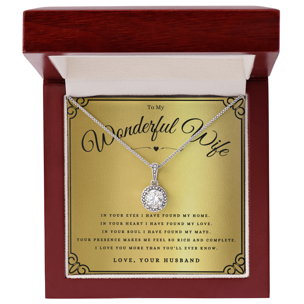 Best Gifts 305-To My Wonderful Wife Eternal Hope Necklace Gift