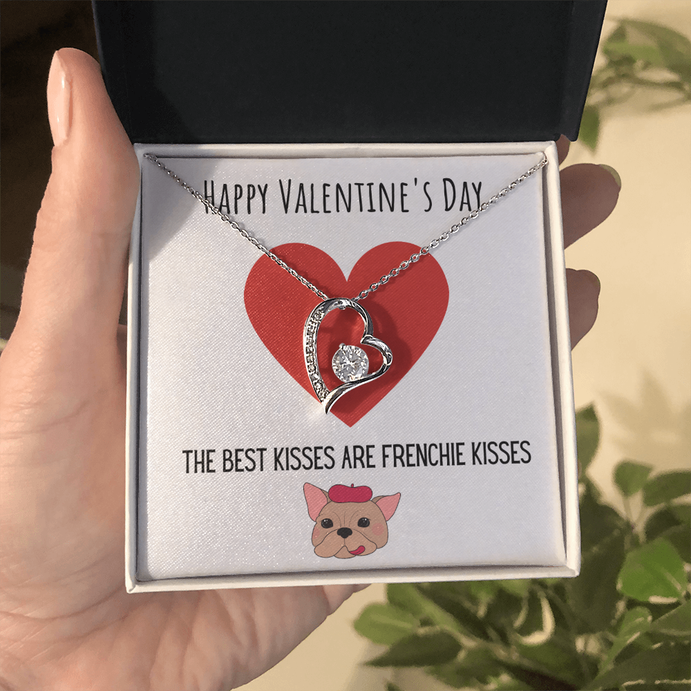 Best Gifts 305-Valentines Day Forever Love Necklace French Bulldog Heart Pendant 