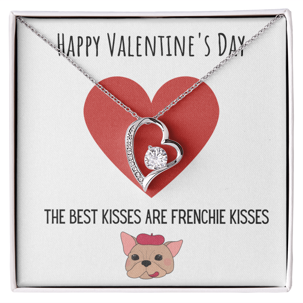 Best Gifts 305-Valentines Day Forever Love Necklace French Bulldog Heart Pendant 