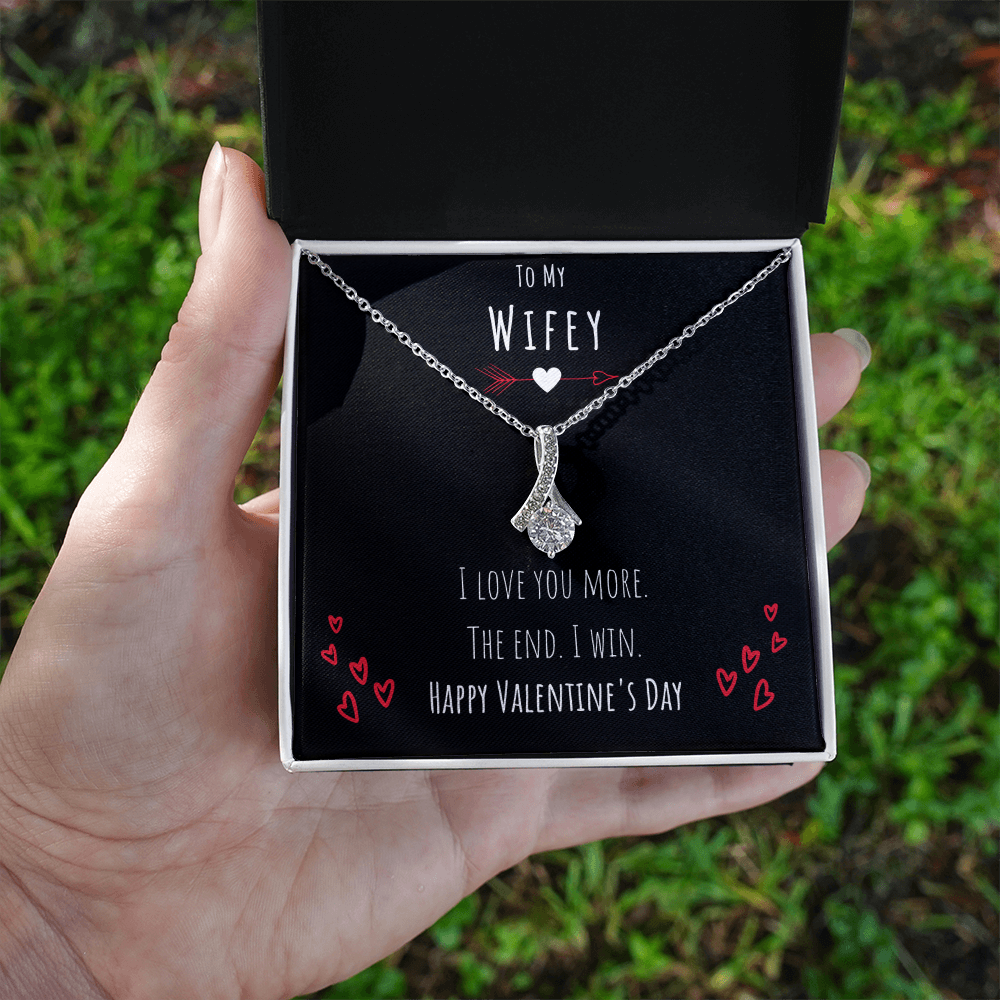 Best Gifts 305-Wifey Valentine’s Day Necklace from Husband Gift