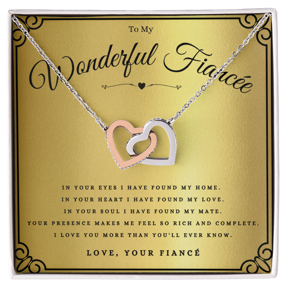 Best Gifts 305-Wonderful Fiancée Interlocking Hearts Necklace Gift