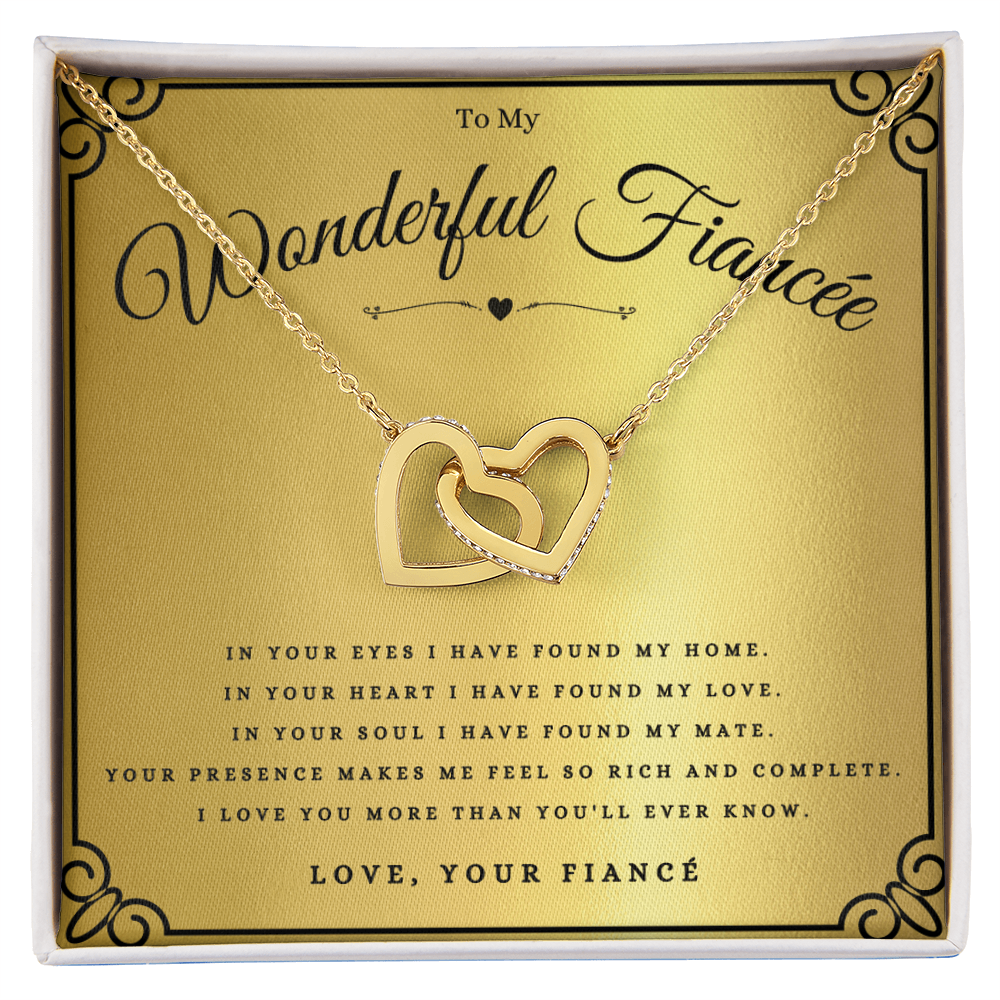 Best Gifts 305-Wonderful Fiancée Interlocking Hearts Necklace Gift