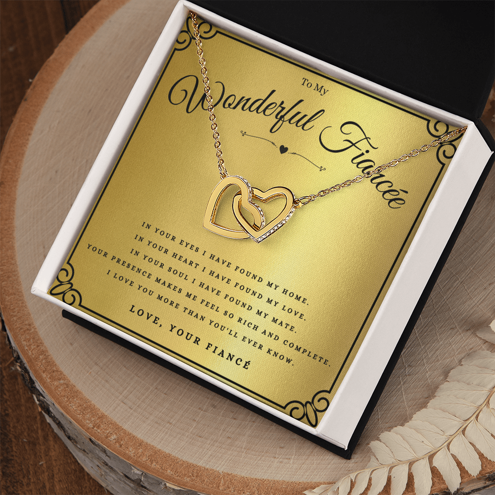 Best Gifts 305-Wonderful Fiancée Interlocking Hearts Necklace Gift