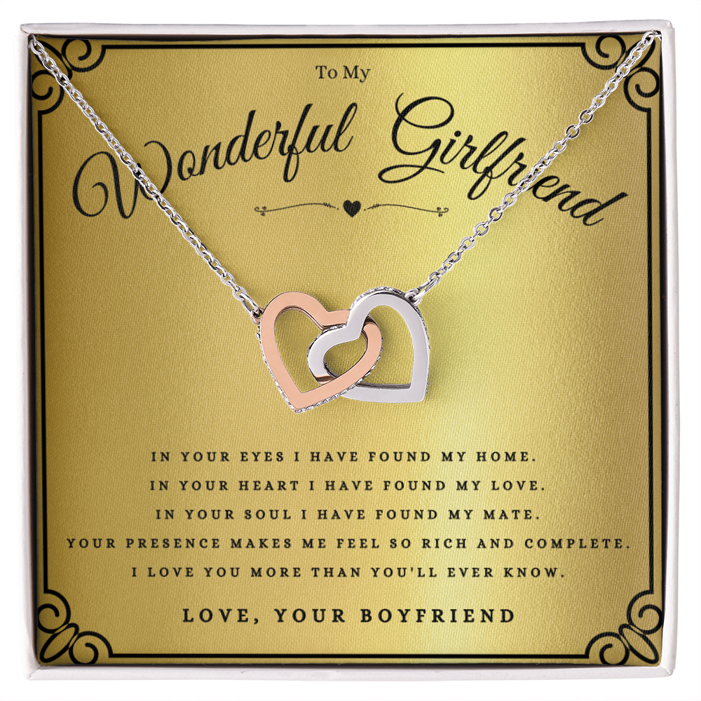 Best Gifts 305-Wonderful Girlfriend Interlocking Hearts Necklace from Boyfriend