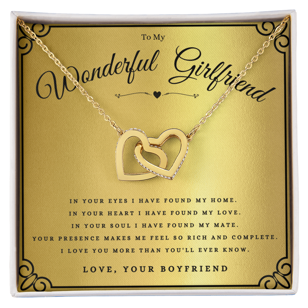Best Gifts 305-Wonderful Girlfriend Interlocking Hearts Necklace from Boyfriend