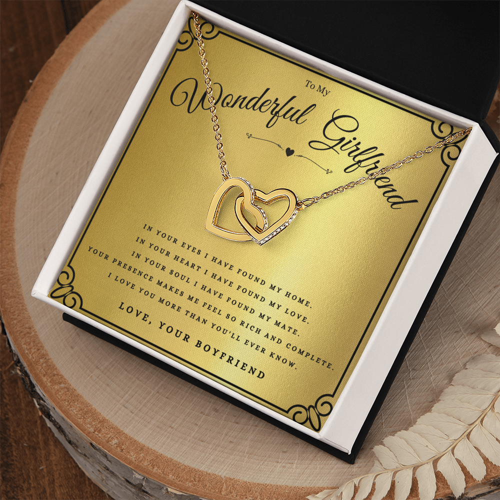 Best Gifts 305-Wonderful Girlfriend Interlocking Hearts Necklace from Boyfriend