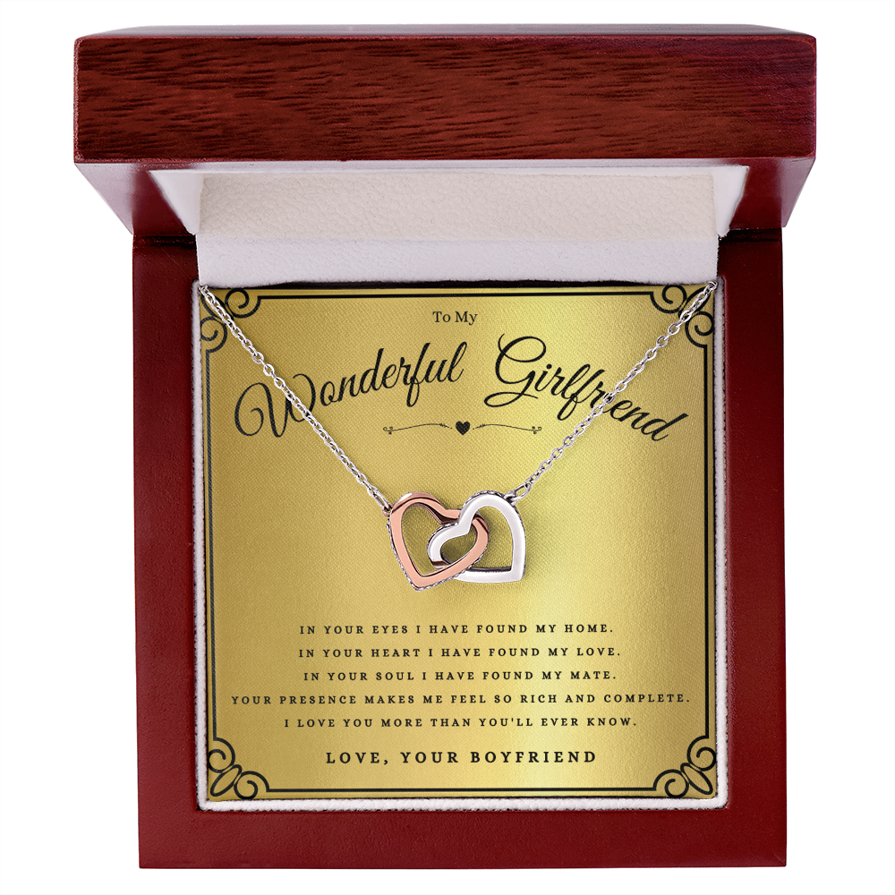 Best Gifts 305-Wonderful Girlfriend Interlocking Hearts Necklace from Boyfriend