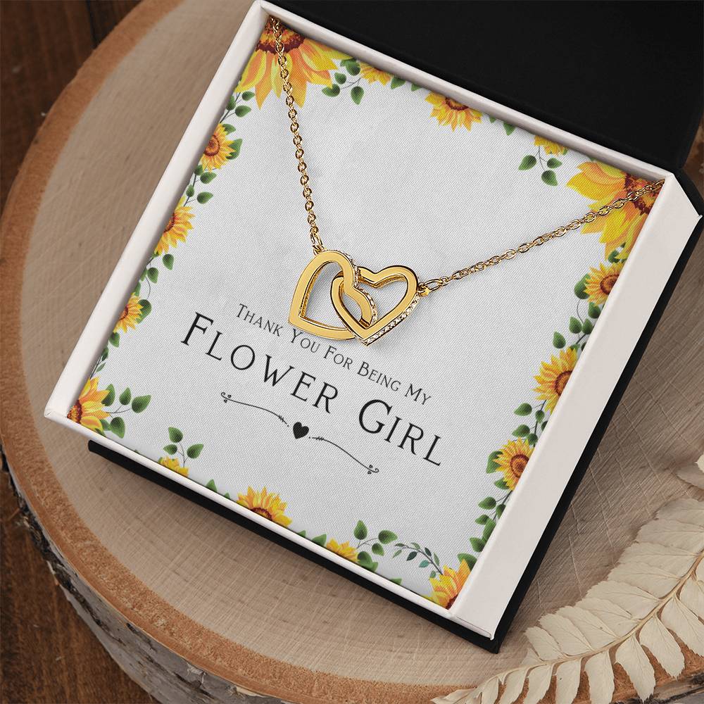 Best Gifts 305 - Flower Girl Necklace Gift – Interlocking Hearts CZ Jewelry