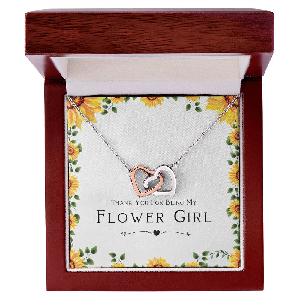 Best Gifts 305 - Flower Girl Necklace Gift – Interlocking Hearts CZ Jewelry
