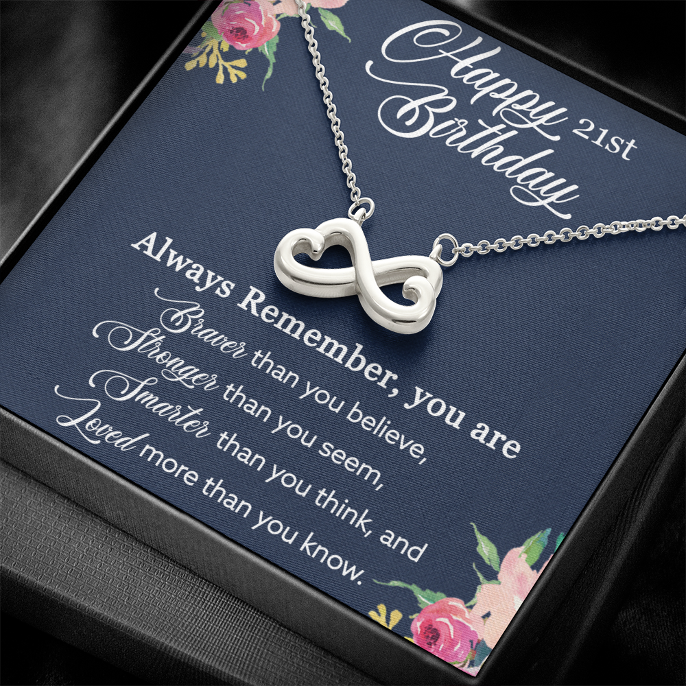 Best Gifts 305 21st Birthday Infinity Heart Necklace for Her
